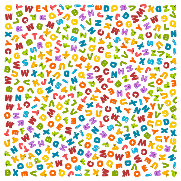 SVG Animals alphabet square