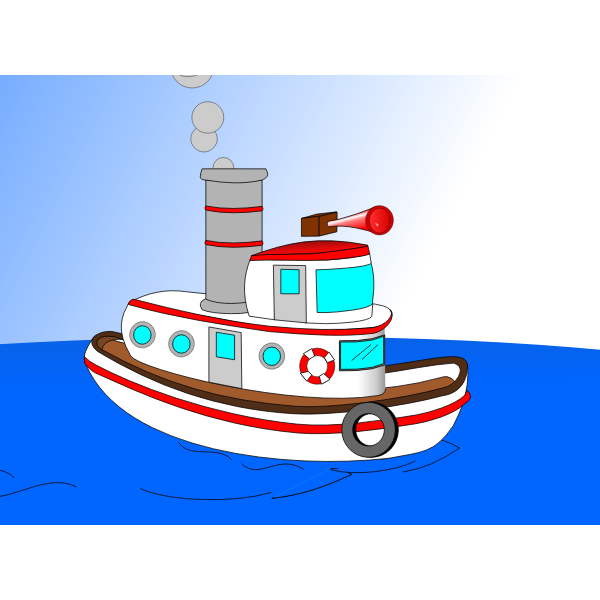 SVG Animated Cartoon TugBoat
