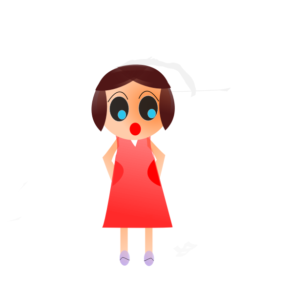 SVG Animated girl
