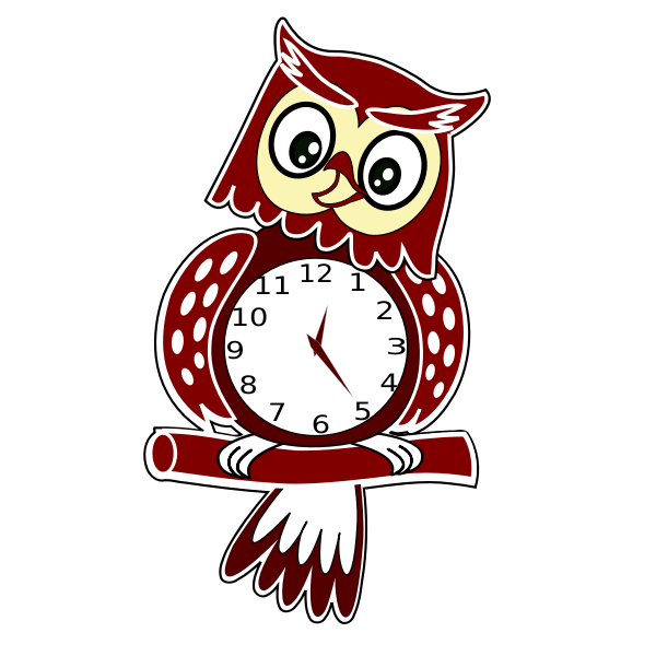 SVG Animated owl clock