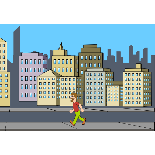 SVG Animated walking scene