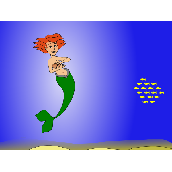 SVG Animation of Mermaid