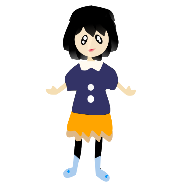 SVG Anime girl
