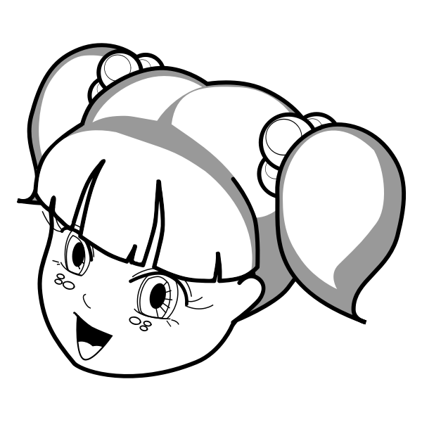SVG Anime girl vector illustration