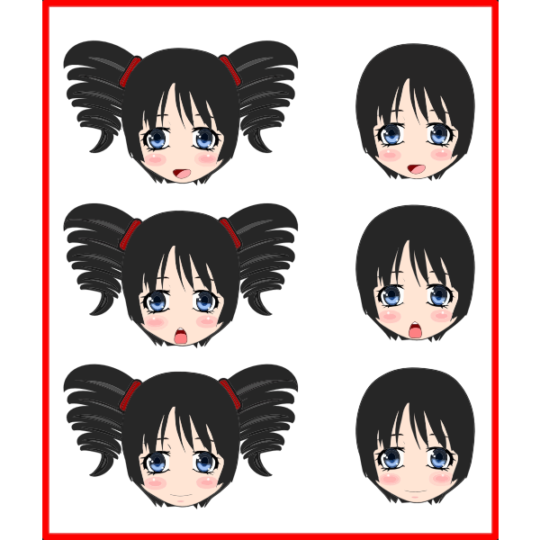 SVG Anime girls