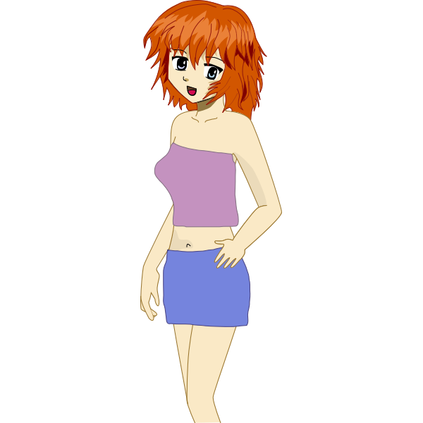 SVG Anime lady image