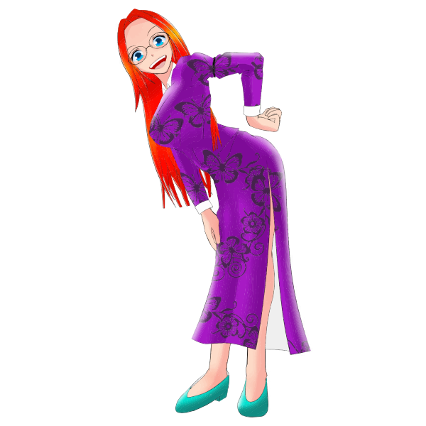 SVG Anime woman