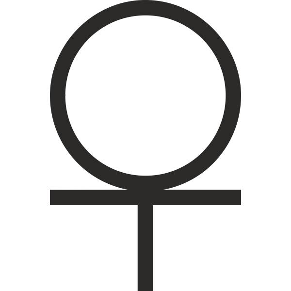 SVG Ankh cross 34 Below Circle hieroglyph vector image