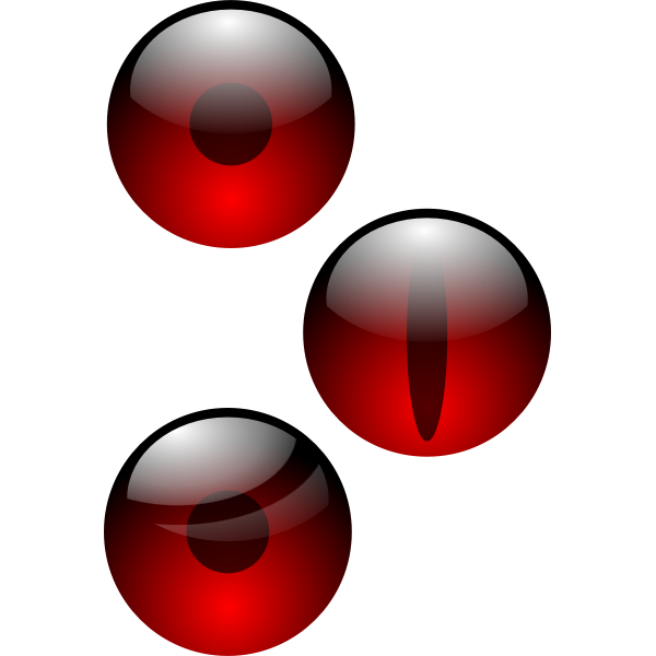 SVG Anonymous three eyes ff0000