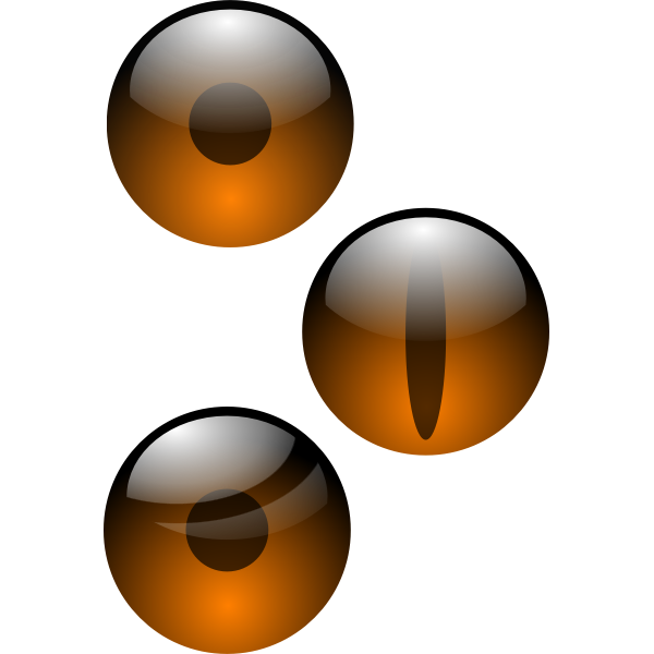 SVG Anonymous three eyes ff7f00