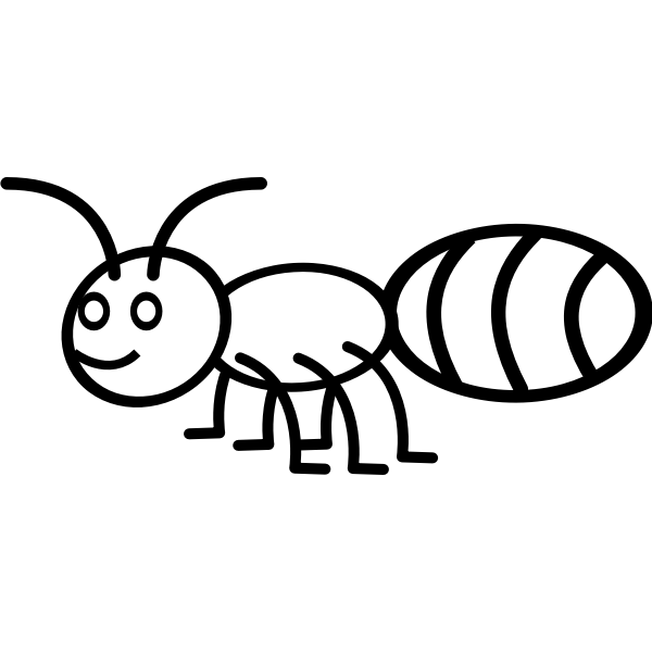SVG Ant line art vector image