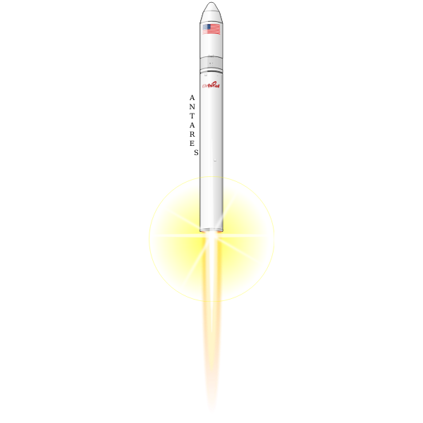 SVG Antares orbital rocket vector image
