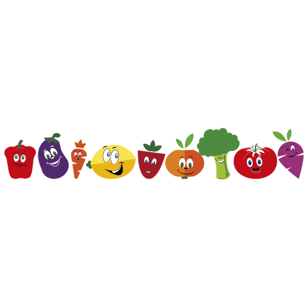SVG Anthropomorphic fruits and vegetables