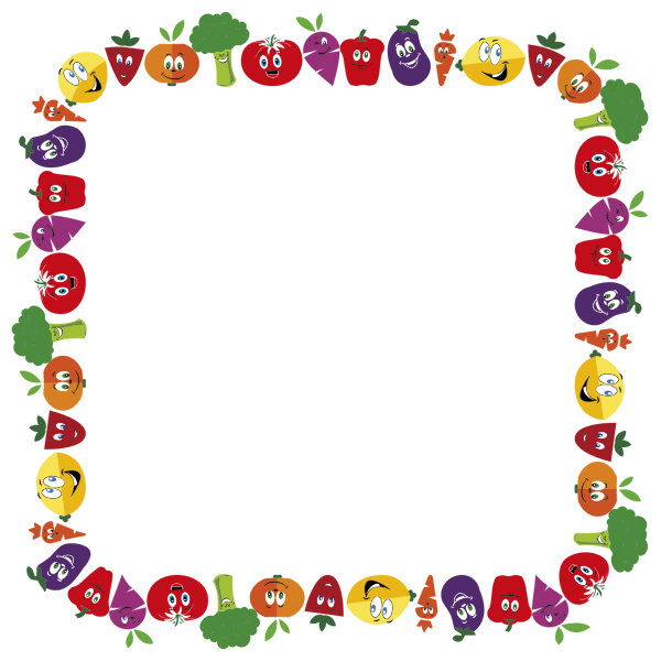SVG Anthropomorphic Fruits And Vegetables Frame 2