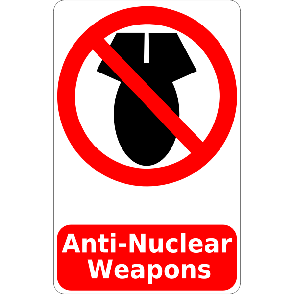 SVG Anti-Nuclear weapons sign vector image