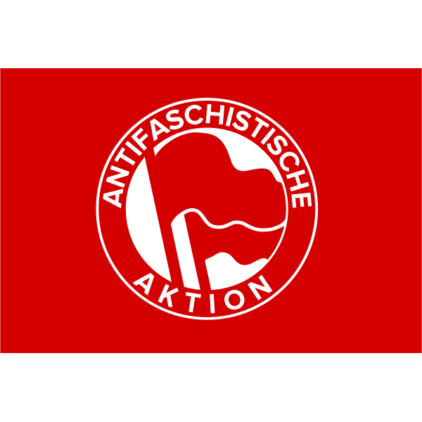 SVG Antifascist action flag vector clip art