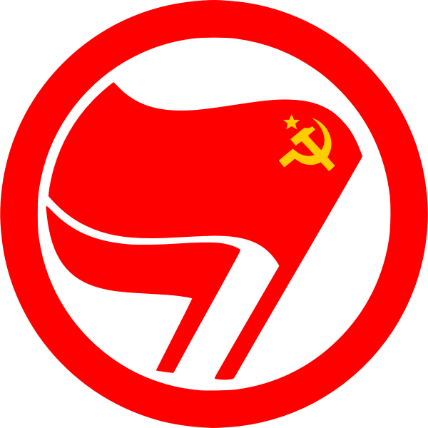 SVG Antifascist communist action red symbol