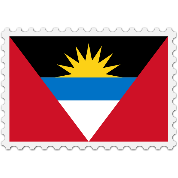 SVG Antigua and Barbuda flag stamp