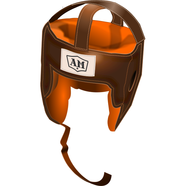 SVG Antique boxing headgear vector drawing