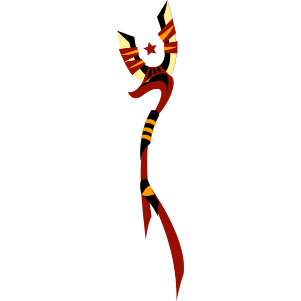 SVG Anubis staff