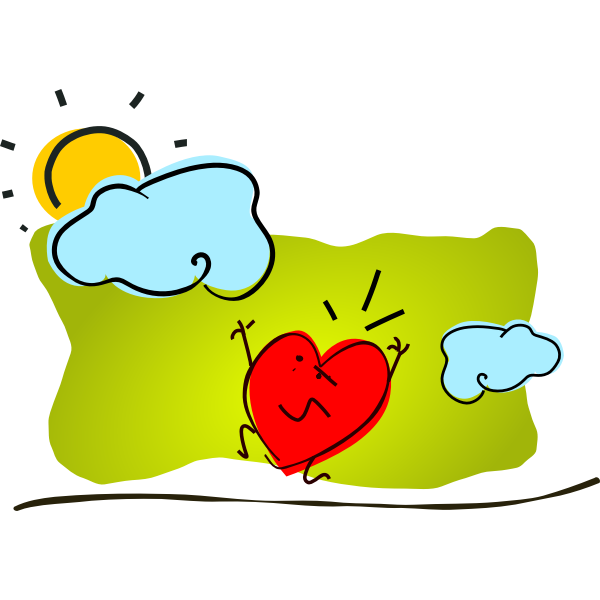 SVG Anxious heart vector image