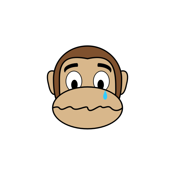 SVG Ape crying