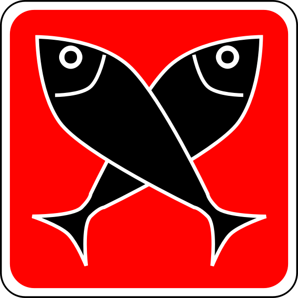 SVG Apostle Andrew fish symbol vector illustration