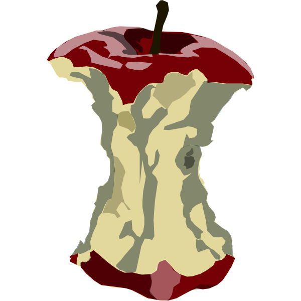 SVG Apple core vector illustration