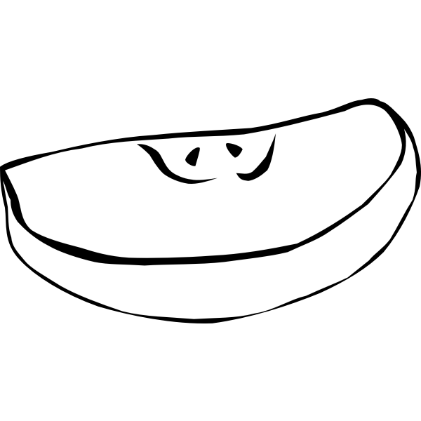 SVG Apple slice vector clip art