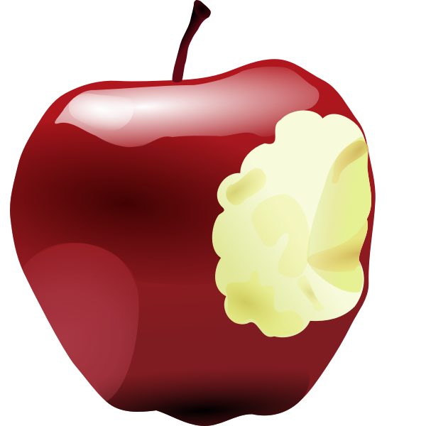 SVG apple with bite