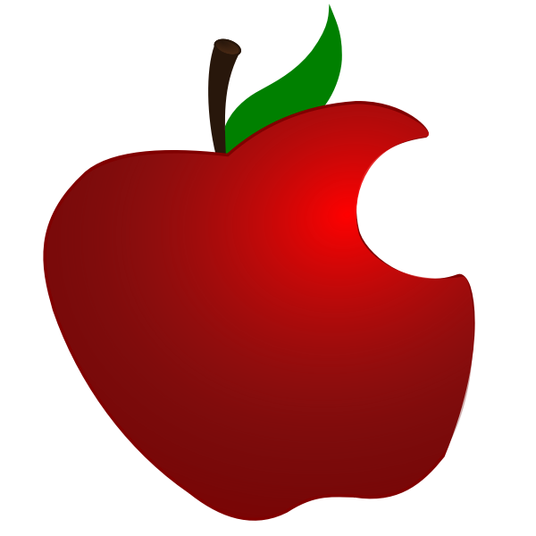 SVG Apple with bite icon vector drawing