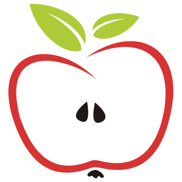 SVG Apple with leaves