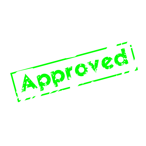 SVG Approved stamp imprint vector clip art