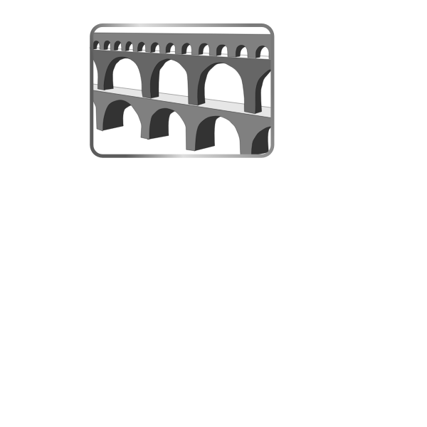 SVG Aquaduct grayscale image