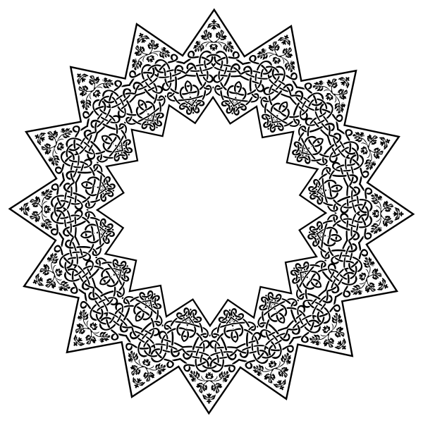 SVG Arabian flowery ornament