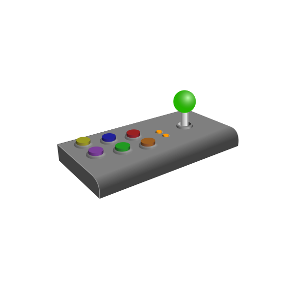 SVG Arcade Turbo joystick vector clip art