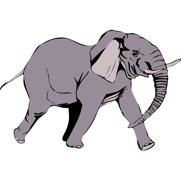 SVG Architetto -- Elefante in corsa