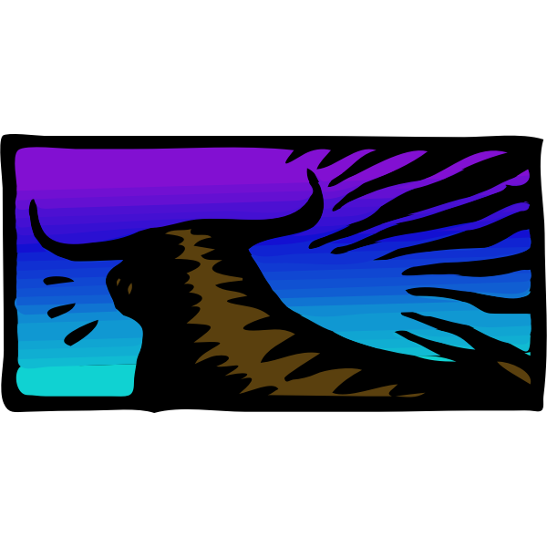 SVG Architetto -- toro al tramonto
