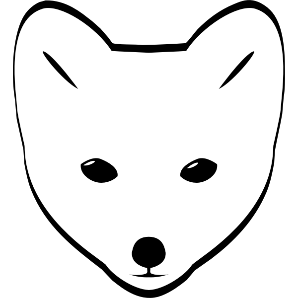SVG Arctic Fox head
