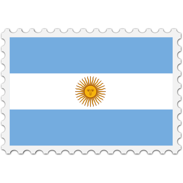 SVG Argentina flag stamp