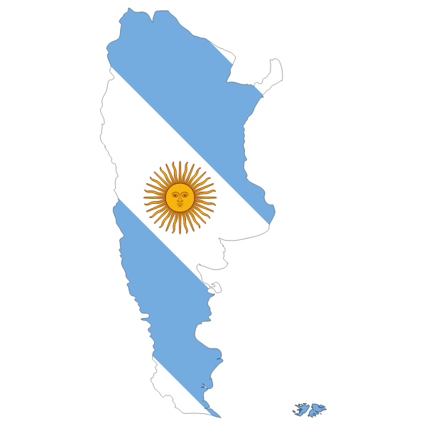 SVG Argentina039s map with lag