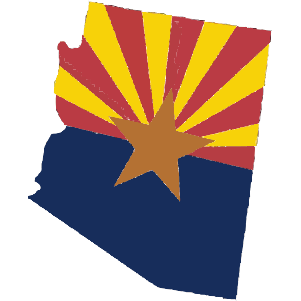 SVG Arizona map