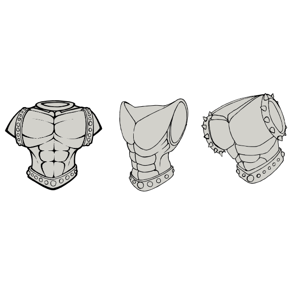 SVG Armor set vector