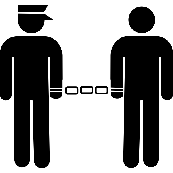 SVG Arrest vector icon