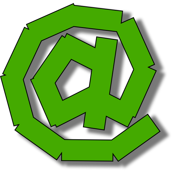 SVG arroba palitos verde