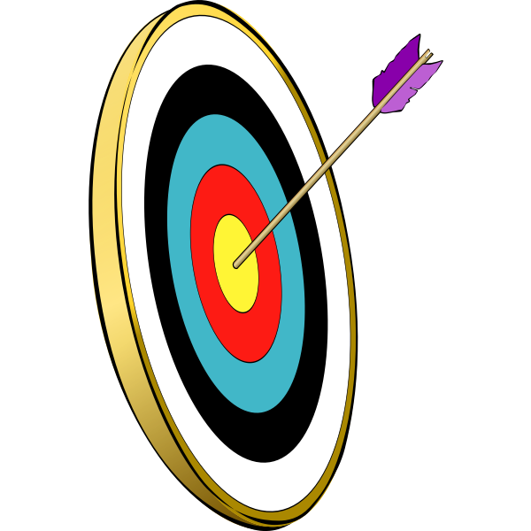 SVG Arrow in the gold vector illustration