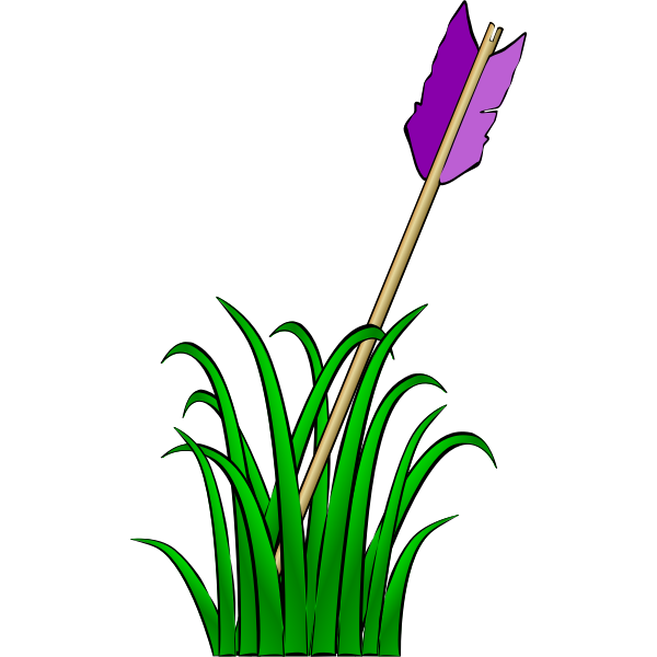 SVG Arrow in the grass vector illustration