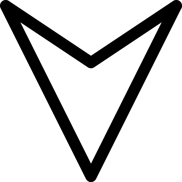 SVG Arrow pointer down vector graphics