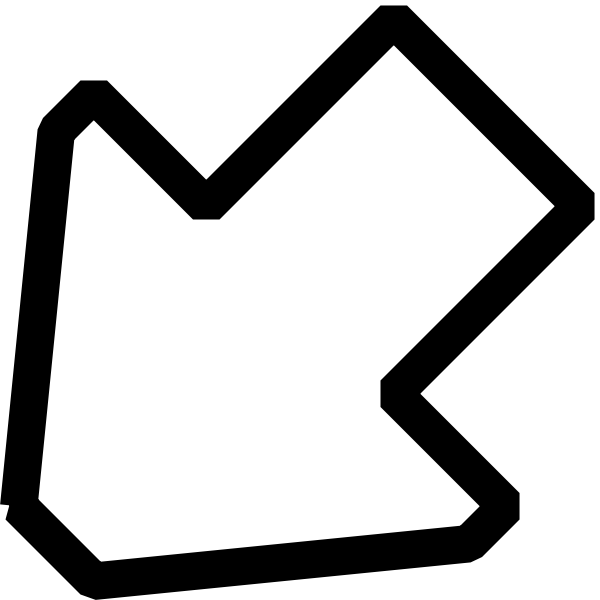 SVG Arrow pointing down left vector image