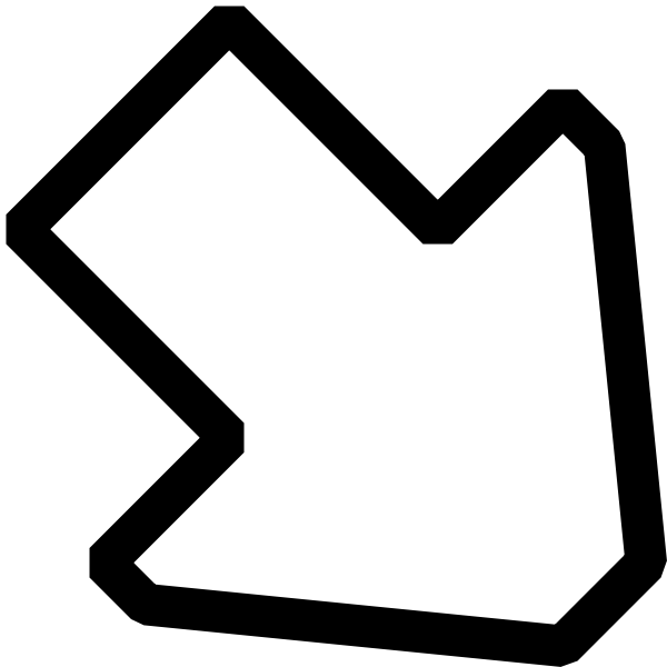 SVG Arrow pointing down right vector image